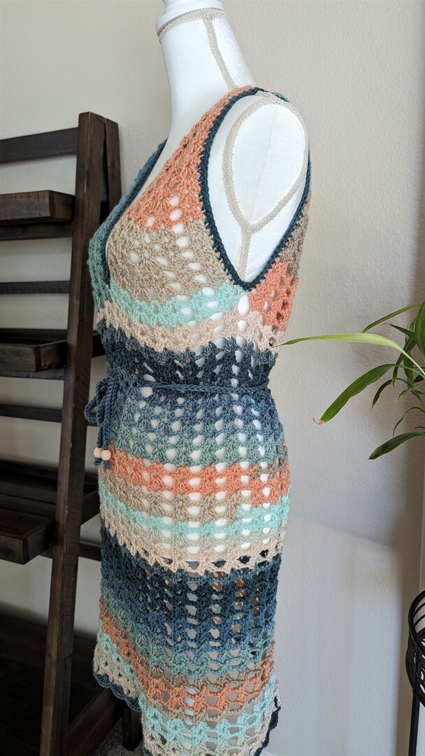 crochet mesh dress pattern Sunshine Rainbow Make your own stunning Crochet